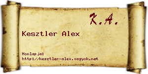 Kesztler Alex névjegykártya